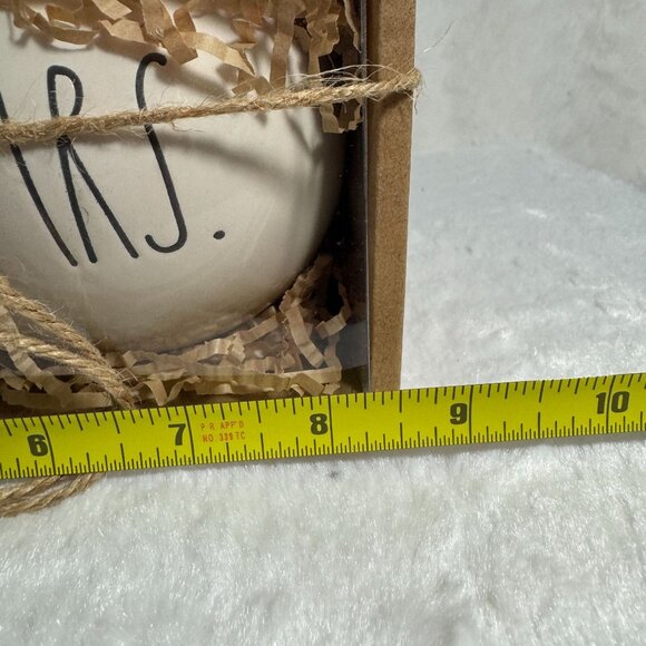 Rae Dunn MR. & MRS. 4" Christmas Ornaments Set of 2 Large Black Letters NEW NIB - Picture 5 of 5